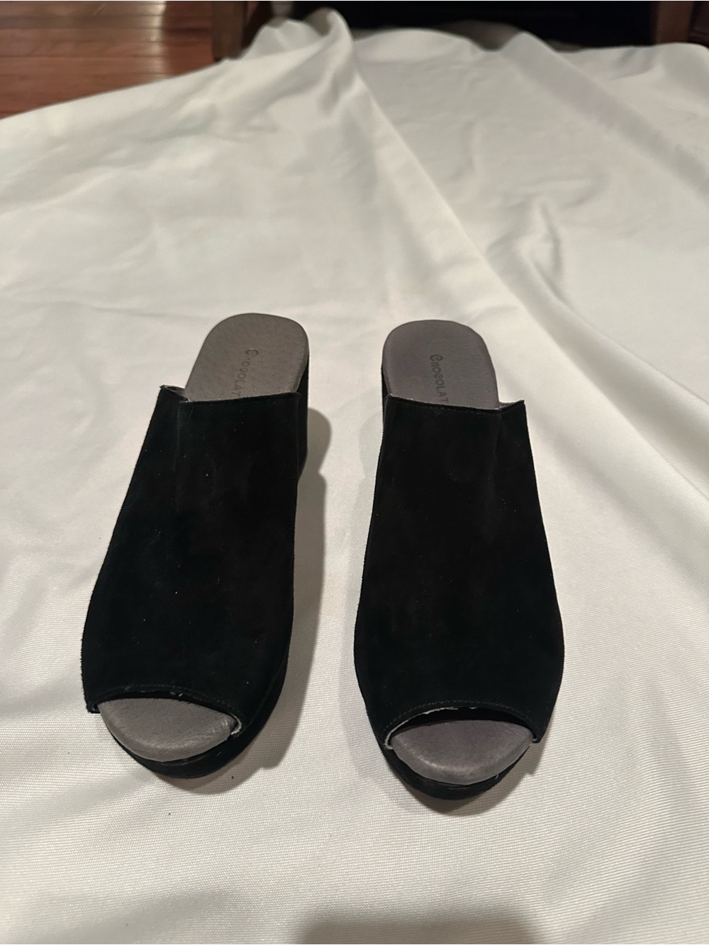 Women's Chocolat Blu Suede Open-Toe Mules